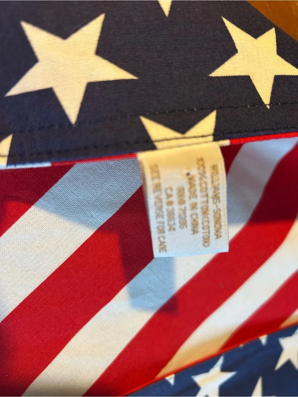 Williams Sonoma Red and White Striped reverse to stars set of 8 placemats